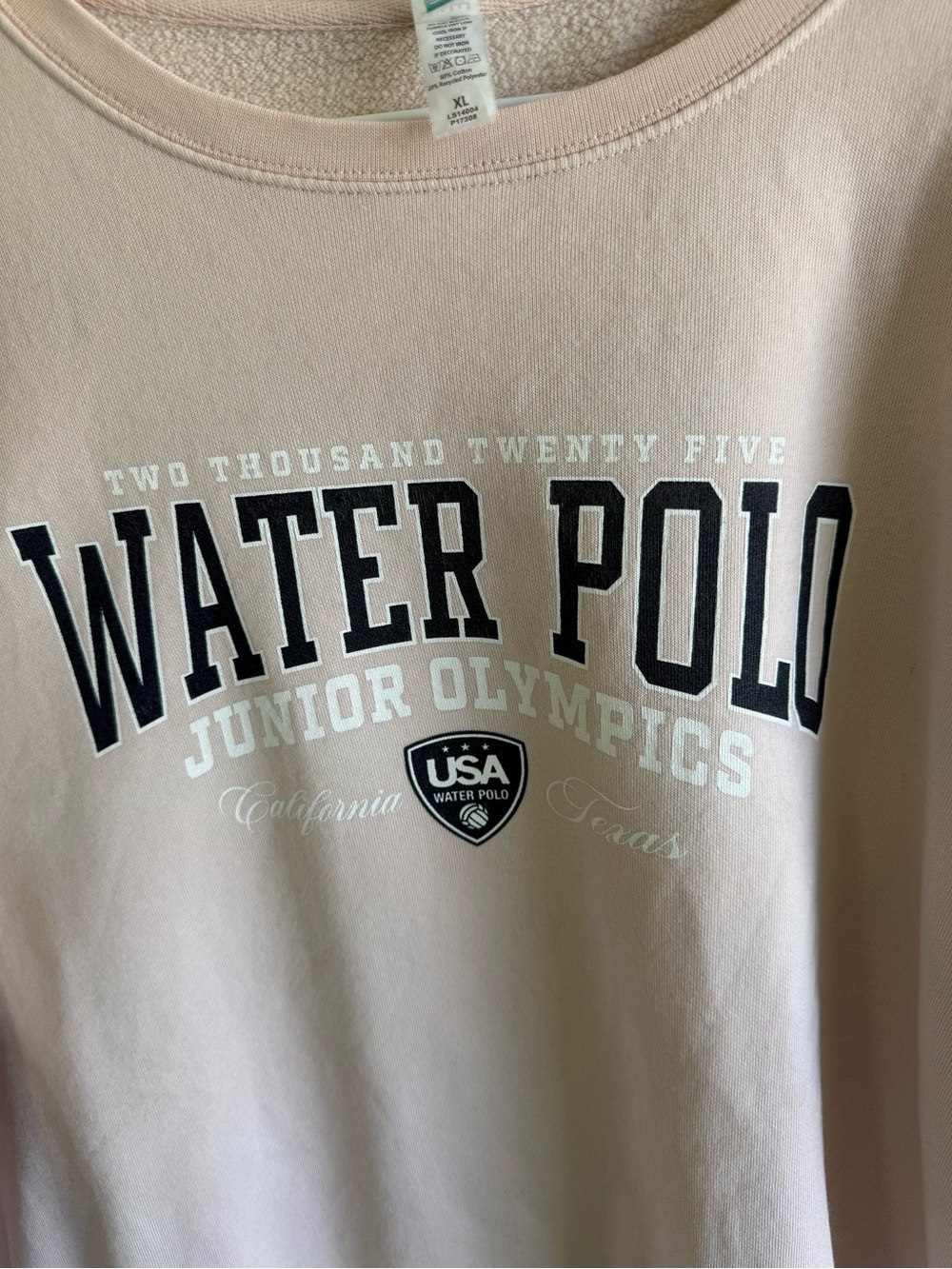 Preppy Sporty Light Pink Waterpolo Champion Sweatshirt size XL - Picture 3 of 5
